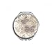Elegant Vintage Grey Butterfly Wallpaper Hand Compact Mirror Round Portable Pocket Glass