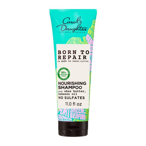 Carol's Daughter Born To Repair Nourishing Shampoo, Sulfate-Free Hair Care for Curly Hair with Shea...
