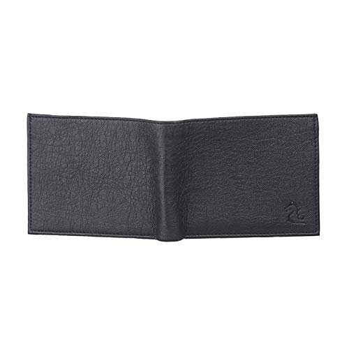 Image of KARA Black Men's Faux Leather Wallet - Bifold Wallet for Men with De-Attachable Card Holder Sleeves