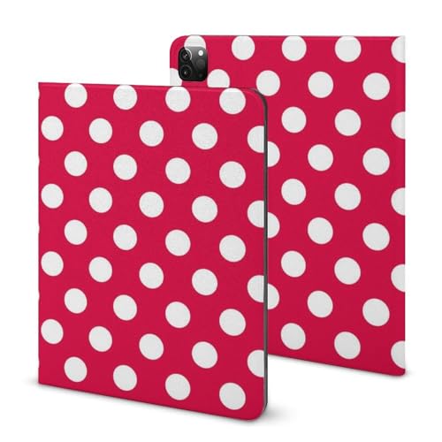 Coque iPad Pro 11 slim à pois rouges avec support et porte-crayon pour modèles 2018 à 2022