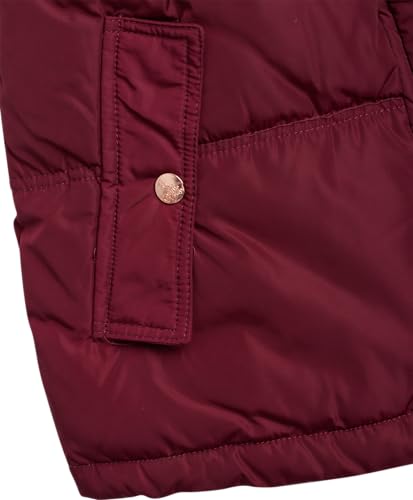 Image of KENSIE GIRL Girls Puffer Jacket Sherpa-Lined Belted Winter Coat