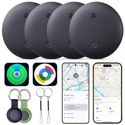 Reyke 2026 Android Tracker Tags-4 Pack for Android & iOS, Dual-System