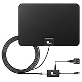 1byone Window Antenna 35 Miles Super Thin HDTV Antenna with 20ft Coaxial Cable, Extreme Soft Design and Lightweight