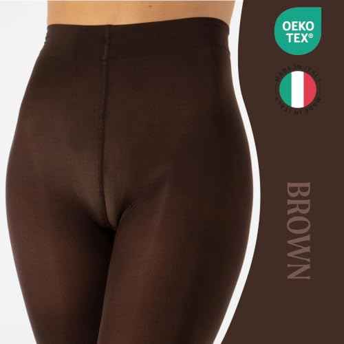 Image of CALZITALY Opaque Microfiber Pantyhose, Thick Tights 80 DEN Made in Italy