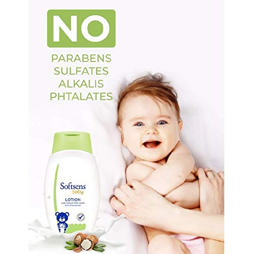 Softsens Baby Nourishing Lotion with Milk Cream & Shea Butter For Face & Body, Moisturizer for Kids (200ml x Pack of 2, Green)