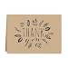 Kraft Leaves Thank You Note Card Pack - Set of 36 cards blank inside - with Kraft envelopes (53513F)