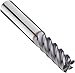 Niagara Cutter 17003582 Carbide Square Nose End Mill, Inch, TiAlN Finish, Roughing and Finishing Cut, 45 Degree Helix, 5 Flutes, 1.5