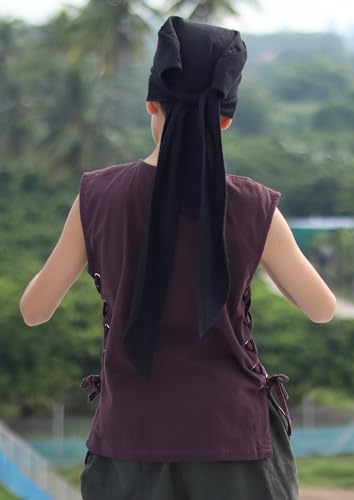 Classic Eyelet Vest Renaissance Sleeveless Open Collar Handmade Cotton3