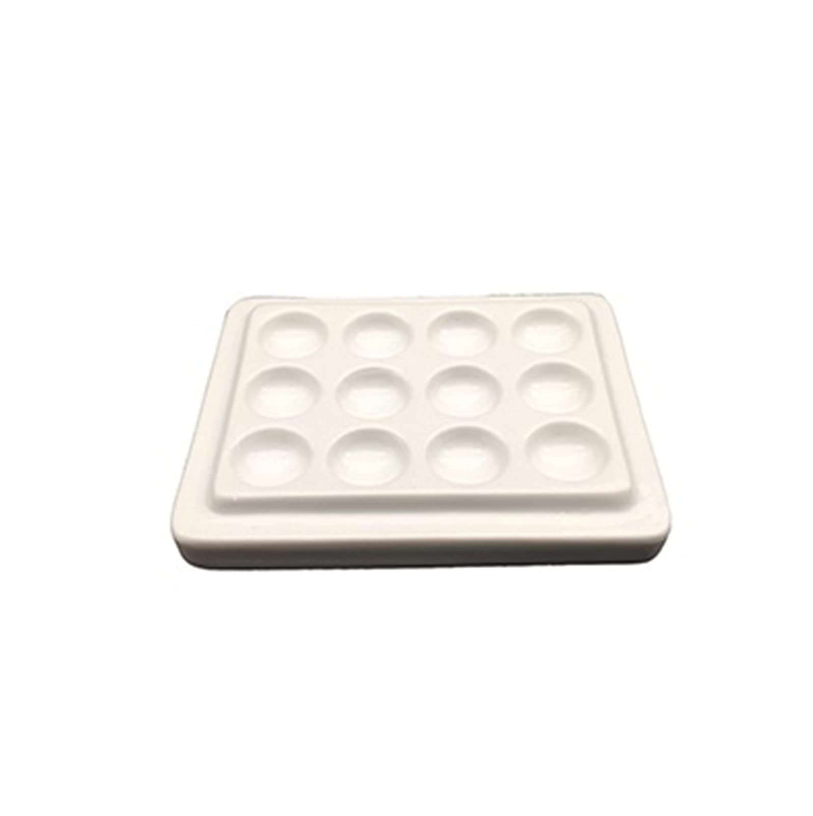 paleta malarska Paleta ceramiczna z pokrywką do malarstwa akwarelowego, malarstwa olejnego, gwaszu, rękodzieła, amatorskich rzemieślników, kuwety malarskiej, narzędzi malarskich (Color : 28 holes)