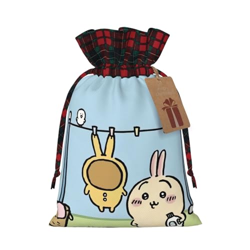 ギフトバッグ ちいかわ 巾着袋 ラッピング袋 引きひも袋 軽量 コンパクト 巾着バッグ 収納袋 小物入れ トラベルポーチ ジュエリーポーチ 小物収納 携帯用 大容量 おしゃれ かわいい 人気 誕生日 記念日 プレゼント 21*30cm