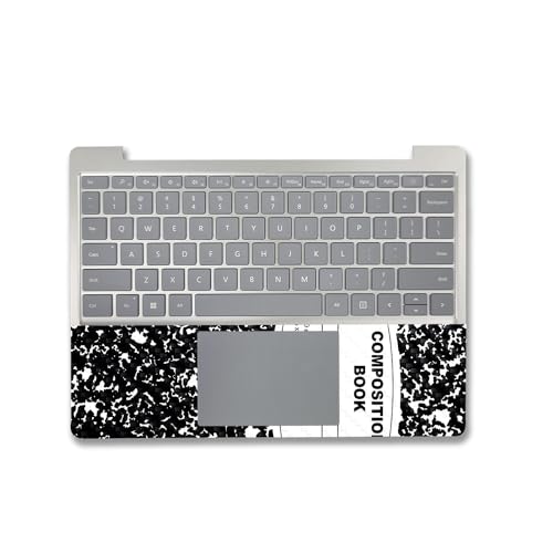 Image of MightySkins Carbon Fiber Skin Compatible With Microsoft Surface Laptop Go 3 (2023) Full Wrap Kit - Composition Book | Protective, Durable Textured Carbon Fiber Finish | Easy To Apply | Made in the USA