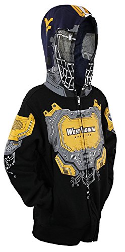 NCAA Kids Boys Full Zip Masked Hoodie, West Virginia Mountaineers, Small (8)