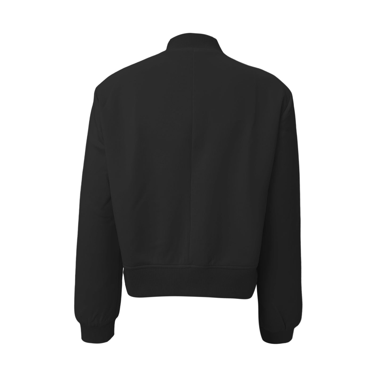 Generisch Damen Blouson Jacke Kurze Bikerjacke Tailoring Übergangsjacke Vielseitige Strickjacke Frühlingsjacke College Jacke Bomberjacke Pilotenjacke Outwear