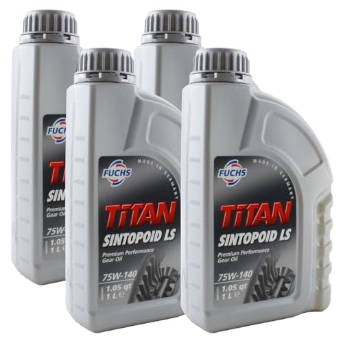 Fuchs 4 Liter TITAN SINTOPOID LS SAE 75W-140 Gear Oil (4 x 1L)
