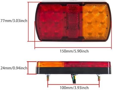 方向指示灯 2個 車用 防水 12 LED テール リアランプ ペア