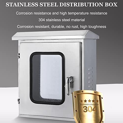 Caja de conexiones eléctrica Caja De Conexiones Eléctricas For Exteriores/interiores, Caja De Acero Inoxidable Resistente Al Agua Y Al Polvo Con Puertas Dobles, Gabinete De Distribución De Energía Con