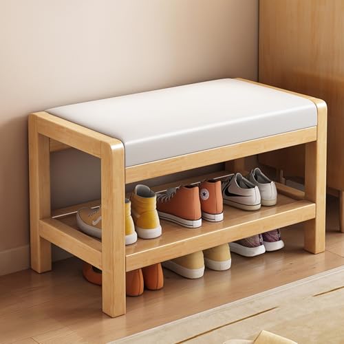 Banc de rangement à chaussures 2 niveaux résistant pour en finir avec le désordre