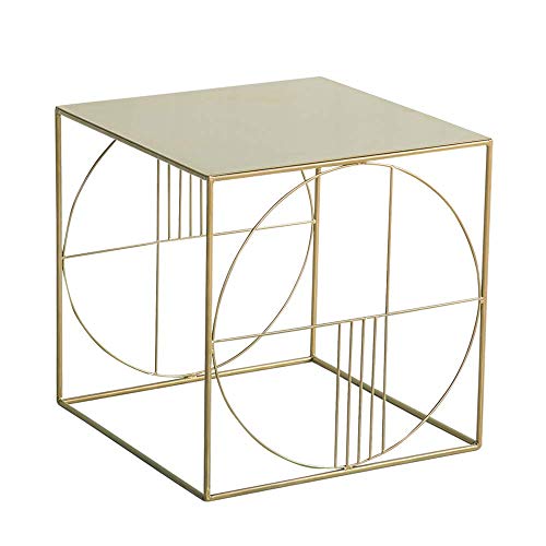 Home&Selected Furniture/Side Table Iron Art Square Coffee Table Leisur