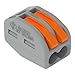 Price comparison product image WAGO 222-412 2 Pole Lever Cable Connector, 0.08-2.5mm, Grey/Orange,50 pieces