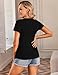 Ekouaer 3 Pack Maternity Tops Side Ruched Short Sleeve Pregnancy Shirts Mama Clothes