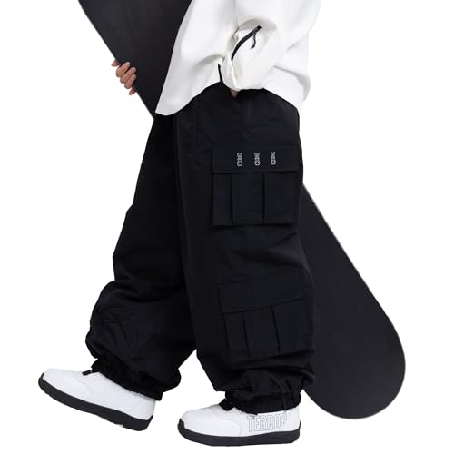 SNOWVERB Womens Mens Baggy Waterproof Snowboarding Pants Unisex Snow Cargo Warm...