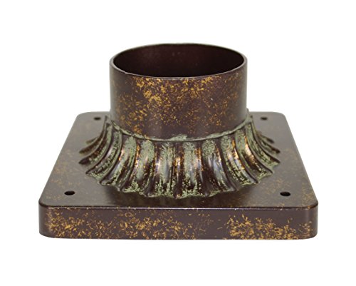 TRANS GLOBE Imports 100 ABZ Transitional Post Base Mount from Canby Collection in Bronze/Dark Finish, 5.50 inches