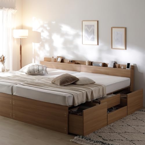 koko 東京引取り半額 RASIK ラシク 引き出し5杯大容量ベッド レビュー】RASIK（ラシク）「日本製 引き出し5杯大容量ベッド すのこ