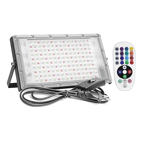 Projecteur LED RGB 300W DELURA étanche IP65 avec télécommande