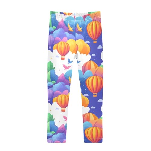 Hot Air Balloon Colorful Girls Leggings Athletic Pants Tights Stretch Bottom