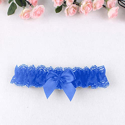 Image of Blue Garters for Bride Wedding Garter Set for Bride Bridal Garter Leg Thigh Blue
