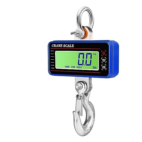 Balance suspendue numérique LCD 500 kg bleue avec télécommande