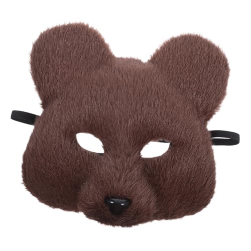 Uonlytech Máscara de Oso Realista para Adultos Peluche Suave y Transpirable Cómoda y Ligera para Halloween Carnaval y Fiestas Temáticas