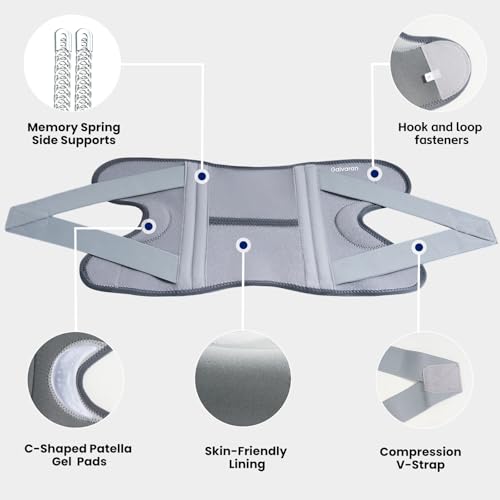 Image of Galvaran Knee Brace for Men & Women - ACL, MCL, Meniscus Tear Support & Arthritis Pain Relief - Stabilizing Knee Braces Support with Side Stabilizers & Patella Gel Pad