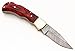 5167 Custom made damascus steel folding knife. (Red)