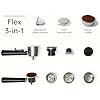 Espressione Flex 3-in-1 Espresso Maker, compatible with E.S.E. espresso pods, Nespresso capsules and ground coffee, 20 Bar Italian Pump, Adjustable Temp Control, Fast Thermoblock Heating