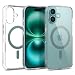 Produktbild Caseology Capella Mag für iPhone 16 Hülle [Ultraklar] Magnetischer Fallschutz in Militärqualität mit seitlichem Griffmuster, Schutzhülle für iPhone 16 - Clear Desert Green