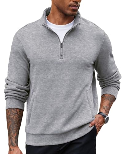 PINSPARK Sudadera Hombre, Jersey con Cremallera, Manga Larga, PuñOs Acanalados, De Camisetas Casuales, Polo, OtoñO E Invierno