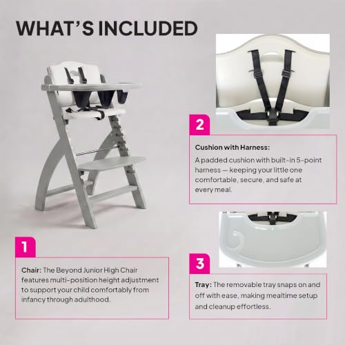Image of Abiie Beyond Junior Convertible Wooden High Chair with Removable Tray