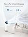 PELONIS 7-Inch Pedestal Air Circulator, Oscillation Fan, 3 Speeds, Adjustable Height (Tabletop/Standing Fan), 75°+90° Oscillation, 5-Blade Quiet Pedestal Fan for Bedroom, Office, Home