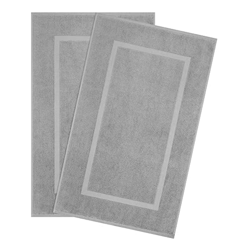 Cotton Paradise Badematten aus 100% Baumwolle für Badezimmer, 2 Stück, 86,4 x 50,8 cm, Badematte für Badezimmer, weich, saugfähig… – Ansicht 1