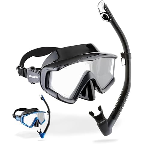 CRESSI Liberty Triside Mask & Epsilon Dry Snorkel Cover