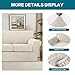 Turquoize 4 Piece Couch Cover Sofa Covers for 3 Cushion Couch Sofa Slipcovers Washable Sofa Cover for Dogs with Individual Couch Cushion Covers Feature Jacquard Fabric(3 Cushion Sofa, Biscotti Beige)