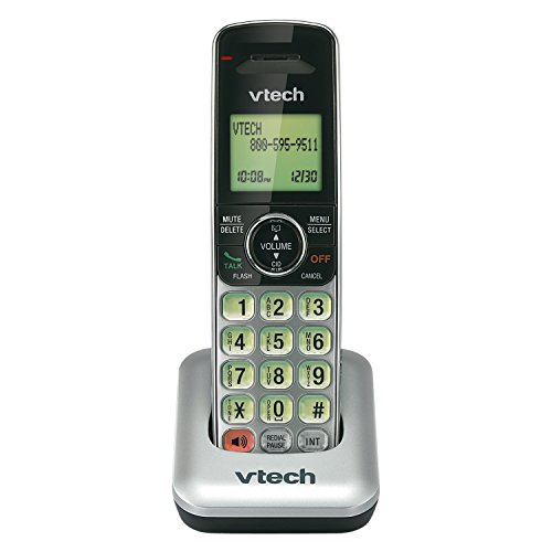 VTech CS6409 Accessory Cordless Handset, Silver/Black | Requires a VTech CS6419, CS6428, or CS6429 Series Expandable Phone System to Operate, Silver/Blck