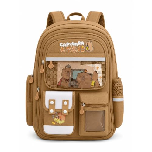 Image of TS WITH TECHSUN College Laptop Backpack for Women & Teens with Zipper Pouch | School Bag for Girls 13-14 Years | 18 Inch Book Backpack | Travel School Bag, Tuition, Coaching