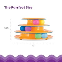 Catstages Tower of Tracks Interactive Cat Toy, 6 Spinning Balls, 10" x 5.3" — image 5