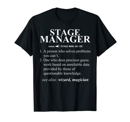 Camiseta con texto en inglés «Funny Noun Stage Manager» Camiseta