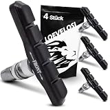 LOEVELOSI Geräuscharme Bremsbeläge Fahrrad OTC Bremsschuhe 4X Felgenbremsen Set für V-Brake Asymmetrisch Bremsklötze für V-Bremse Felgenbremse Fahrradbremsen Bremsen Bremsschuhe Bremsbacken Beläge