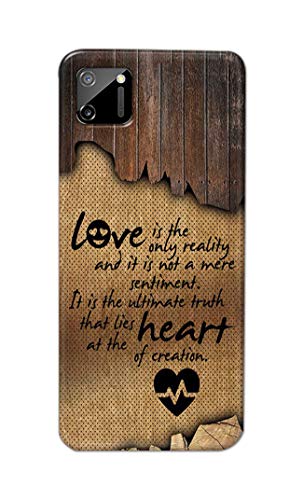 Image of PRINTFIDAA Love is The Only Reality and It is Not Mere Sentiment Printed Designer Hard Case for Realme C11 (2020) (6.5 inch) Back Cover -(e) RPM1010