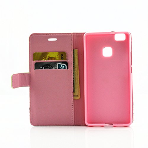 Huawei P9 Lite Custodia, Ukayfe Luxury Wallet Case...