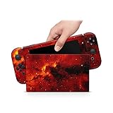 ZOOMHITSKINS Red Flames Fire Color Galaxy Sky Yellow Stars Cosmic Astral High Quality 3M Vinyl Decal Sticker Wrap, Bubble-free Install, Goo-free Removal, Nintendo Switch Compatible, Made in the USA